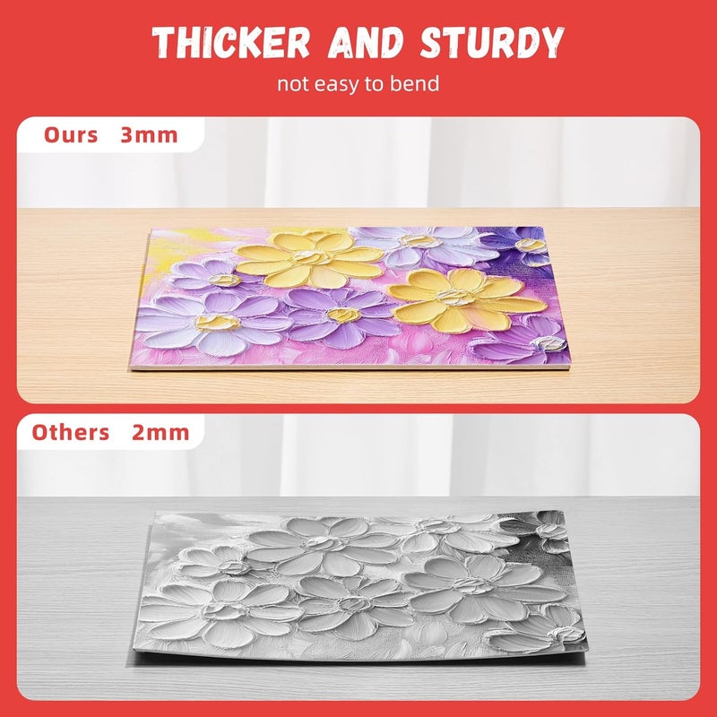 Simetufy 36Pack 9x12 Inch Canvas Boards for Painting Bulk, Blank Art Canvases for Novices, Gesso Primed 100% Cotton Canvas Panels for Acrylic Oil Watercolor Tempera Paint - Image 4